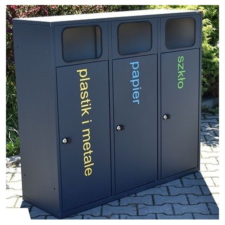 Kosz do segregacji Etna III 3x80l economy kreuj swój biznes z Wyposażenie sklepów i instytucji  - Kreuj swój biznes z 4store.pl