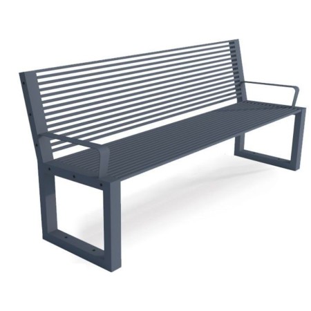 Ławka Semi VI z oparciem i podłokietnikami kreuj swój biznes z Wyposażenie sklepów i instytucji  - Kreuj swój biznes z 4store.pl