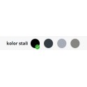 Ławka ogrodowa Promyk III - wybór koloru stali, cztery próbki