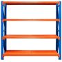 Regał metalowy magazynowy 4-półkowy Mega-M FORTIS LIGHT H-200cm L-200 cm G-60 cm moduł bazowy kreuj swój biznes z Wyposażenie sklepów i instytucji  - Kreuj swój biznes z 4store.pl