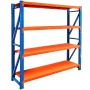 Regał metalowy magazynowy 4-półkowy Mega-M FORTIS LIGHT H-200cm L-200 cm G-60 cm moduł bazowy kreuj swój biznes z Wyposażenie sklepów i instytucji  - Kreuj swój biznes z 4store.pl