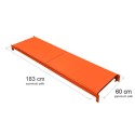 Półka do regału Mega-M Fortis Light 183x60 cm - widok z góry z wymiarami