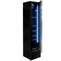 Witryna chłodnicza DIEGO S40 Exclusive black - otwarte drzwi, półki i oświetlenie LED