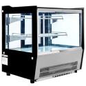 Witryna chłodnicza ELSA MINI S66 Inox - widok z boku, dwie półki
