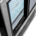Witryna chłodnicza ELSA MINI S66 Inox - przesuwane szklane drzwi i kratka wentylacyjna