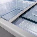 Zamrażarka skrzyniowa Mega-M OZI i185 NoFrost - szklana pokrywa i kosze druciane z bliska