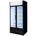 Witryna chłodnicza 2-drzwiowa 568L Mega-M RICO i88 oświetlenie LED podświetlany górny plafon reklamowy