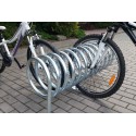 Stojak na rowery spiralny VIRO PION 125 cm - dwa rowery wsunięte kołami w spiralę