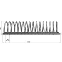 Stojak na rowery VIRO-6 150 cm - rysunek techniczny z wymiarami