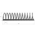 Stojak na rowery VIRO-SPIRALA 140 cm - rysunek techniczny z wymiarami