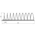 Stojak rowerowy VIRO MAX 250 cm - rysunek techniczny z wymiarami