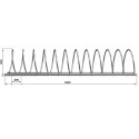 Stojak VIRO MAX 300cm - rysunek techniczny z wymiarami