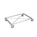 Wózek transportowy regału 3 półkowego, aluminiowy, anodowany