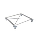 Wózek transportowy regału 2 półkowego, aluminiowy, anodowany