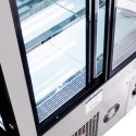 Witryna cukiernicza ELSA S90 black - przesuwne szyby, tabliczka znamionowa i wentylator