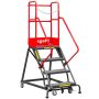 Drabina magazynowa przejezdna pomost magazynowy Mega-M H 102 cm 4 stopnie hamulec schodkowy kreuj swój biznes z Wyposażenie sklepów i instytucji  - Kreuj swój biznes z 4store.pl