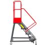 Drabina magazynowa przejezdna pomost magazynowy Mega-M H 102 cm 4 stopnie hamulec schodkowy kreuj swój biznes z Wyposażenie sklepów i instytucji  - Kreuj swój biznes z 4store.pl