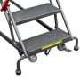 Drabina magazynowa przejezdna pomost magazynowy Mega-M H 102 cm 4 stopnie hamulec schodkowy kreuj swój biznes z Wyposażenie sklepów i instytucji  - Kreuj swój biznes z 4store.pl