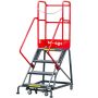 Drabina magazynowa przejezdna pomost magazynowy Mega-M H 102 cm 4 stopnie hamulec schodkowy kreuj swój biznes z Wyposażenie sklepów i instytucji  - Kreuj swój biznes z 4store.pl
