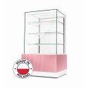 Witryna cukiernicza chłodnicza Dolce Visione Basic 700 BIANCO | 700x670x1300 mm | białe wnętrze