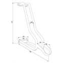 Wieszak na rowery Lift-4 - rysunek techniczny z wymiarami