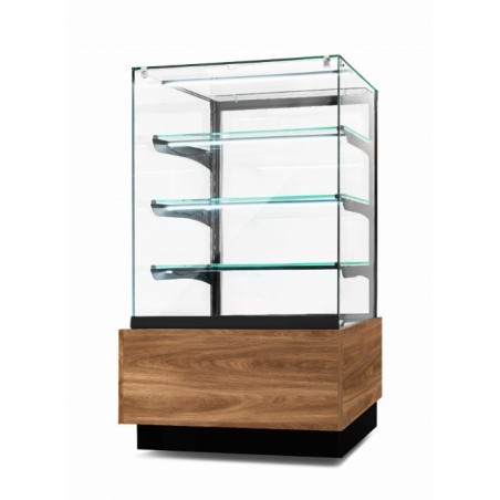 Witryna cukiernicza chłodnicza Dolce Visione Premium 700 | wnętrze ze stali nierdzewnej | 700x670x1300 mm