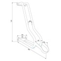Wieszak na rowery Lift - rysunek techniczny z wymiarami