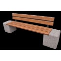 Ławka betonowa Betonita 143 z oparciem 180 cm