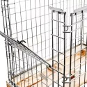 Nadstawka paletowa Mega-M 80x120 - otwarta uchylna klapa i siatka ścian na palecie