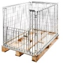Gitterbox Kosz nadstawka na paletę Mega-M 80x120 cm z uchylna klapą na krótszym boku