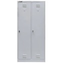 Szafka BHP ubraniowa Mega-M pracownicza 2-drzwiowa S-80 cm szara