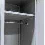 Szafka BHP ubraniowa Mega-M pracownicza 2-drzwiowa S-80 cm szara kreuj swój biznes z Wyposażenie sklepów i instytucji  - Kreuj swój biznes z 4store.pl