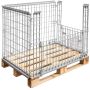 Gitterbox Kosz nadstawka na paletę Mega-M 120x80 cm otwierany obustronnie kreuj swój biznes z Wyposażenie sklepów i instytucji  - Kreuj swój biznes z 4store.pl