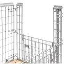 Kosz nadstawka Mega-M 120x80 cm - narożne słupki i zawiasy siatki