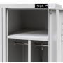 Szafka BHP ubraniowa Mega-M pracownicza 2-drzwiowa z przegrodami S-80 cm szara kreuj swój biznes z Wyposażenie sklepów i instytucji  - Kreuj swój biznes z 4store.pl