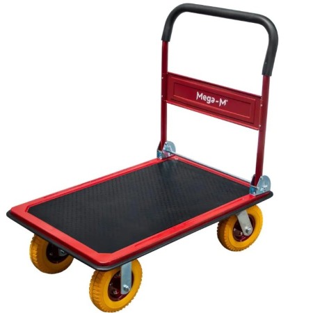 Wózek platformowy magazynowy Mega-M udźwig 450 kg koła poliuretanowe kreuj swój biznes z Wyposażenie sklepów i instytucji  - Kreuj swój biznes z 4store.pl