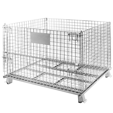 Pojemnik siatkowy gitterbox Mega-M 120x100x89 cm kosz metalowy składany kreuj swój biznes z Wyposażenie sklepów i instytucji  - Kreuj swój biznes z 4store.pl
