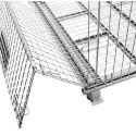 Pojemnik siatkowy Mega-M 120x100x89 cm - opuszczona ścianka przednia i noga