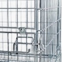 Pojemnik siatkowy Mega-M 125x105x98 cm - zbliżenie na zatrzask i narożnik siatki