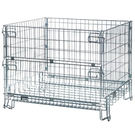 Pojemnik siatkowy gitterbox Mega-M 125x105x98 cm kosz metalowy składany kreuj swój biznes z Wyposażenie sklepów i instytucji  - Kreuj swój biznes z 4store.pl