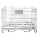 Pojemnik koszowy z uchwytami gitterbox składany 120x100x91 cm skrzyniopaleta siatkowa