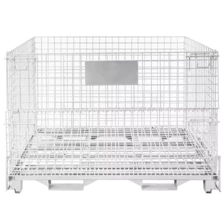 Pojemnik koszowy z uchwytami gitterbox składany 120x100x91 cm skrzyniopaleta siatkowa kreuj swój biznes z Wyposażenie sklepów i instytucji  - Kreuj swój biznes z 4store.pl