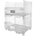 Pojemnik koszowy gitterbox składany 120x100x91 cm - dwa pojemniki ustawione jeden na drugim