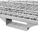 Pojemnik koszowy gitterbox składany 120x100x91 cm - kieszeń na widły przy podstawie i zawiasy siatki