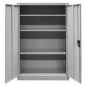 Szafa metalowa Mega-M 90x40x140 cm - otwarte drzwi i półki w środku