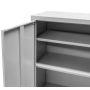 Szafa biurowa metalowa na dokumenty Mega-M pełne drzwi S-90 cm G-40 cm H-140 cm szara kreuj swój biznes z Wyposażenie sklepów i instytucji  - Kreuj swój biznes z 4store.pl