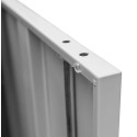 Szafa biurowa metalowa Mega-M 90x40x140 cm - narożnik drzwi z otworami i ramą