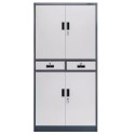 Szafa metalowa Mega-M WENUS 90x40x185 cm - widok z przodu, drzwi i dwie szuflady