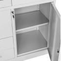 Szafa metalowa na akta WENUS 90x40x185 cm - otwarta szafka z półką i kluczykami w zamku