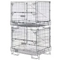 Pojemnik siatkowy Mega-M 120x90x102 cm - dwa kontenery ustawione jeden na drugim